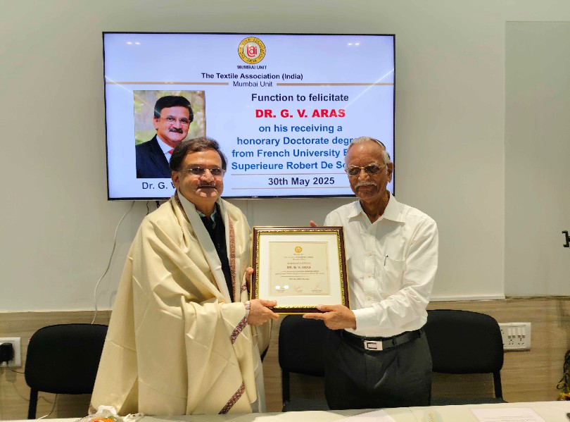 TAI Mumbai Unit felicitates G V Aras on receiving Honorary Doctorate Degree TAI Mumbai Unit felicitates G V Aras on receiving Honorary Doctorate Degree
