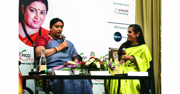 Smriti Irani discusses on women empowerment at FICCI FLO event