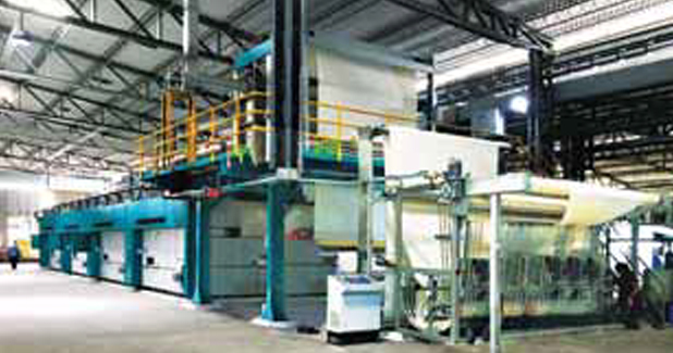 MENZEL open width pad dry continuous dyeing range