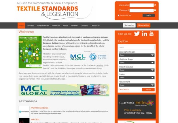 New online textile standards & legislation tool