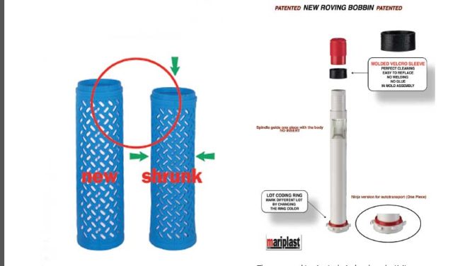 Innovative plastic yarn carriers for the textile industry