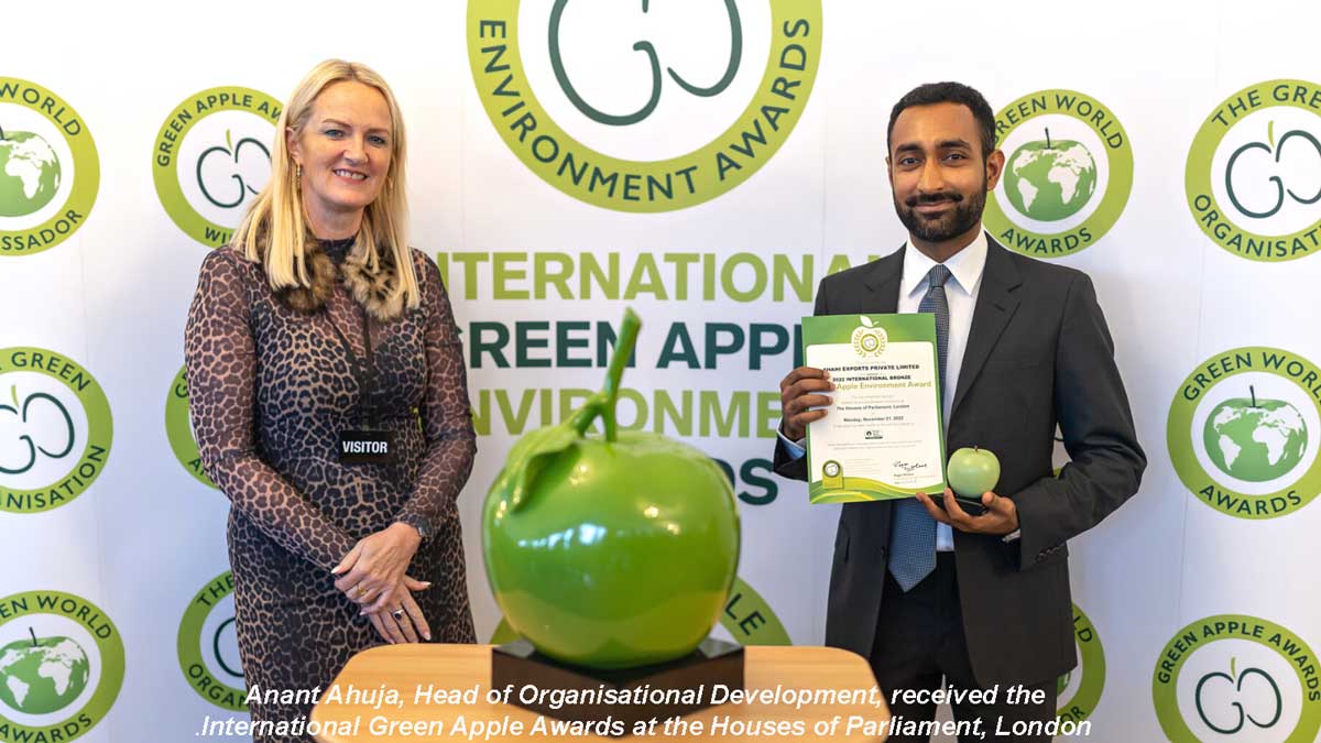 Shahi Exports Wins two International Green Apple Environment Awards