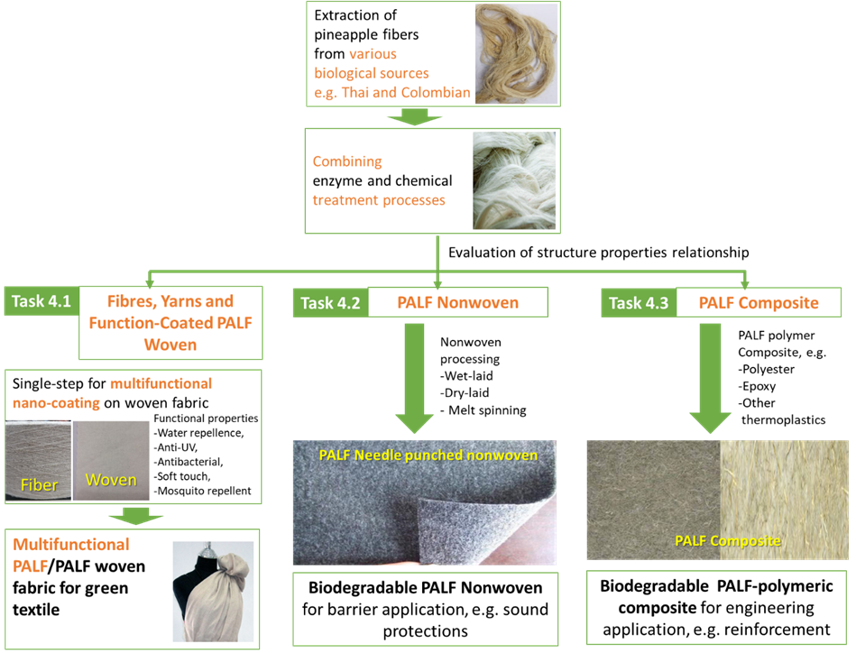 Utilisation of pineapple leaf fibres for biobased textiles Indian