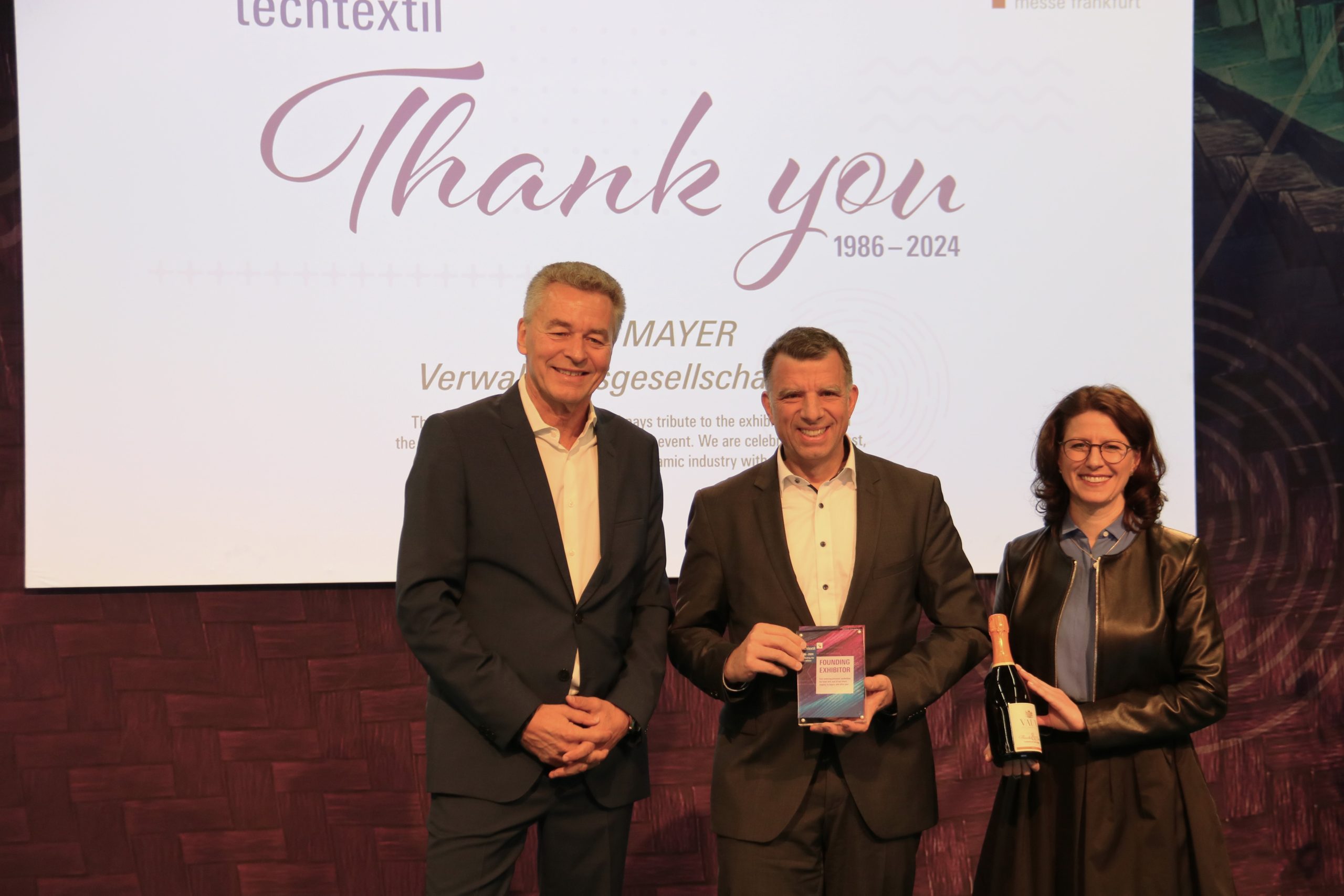 Karl Mayer Group receives Techtextil Founding Exhibitors Award