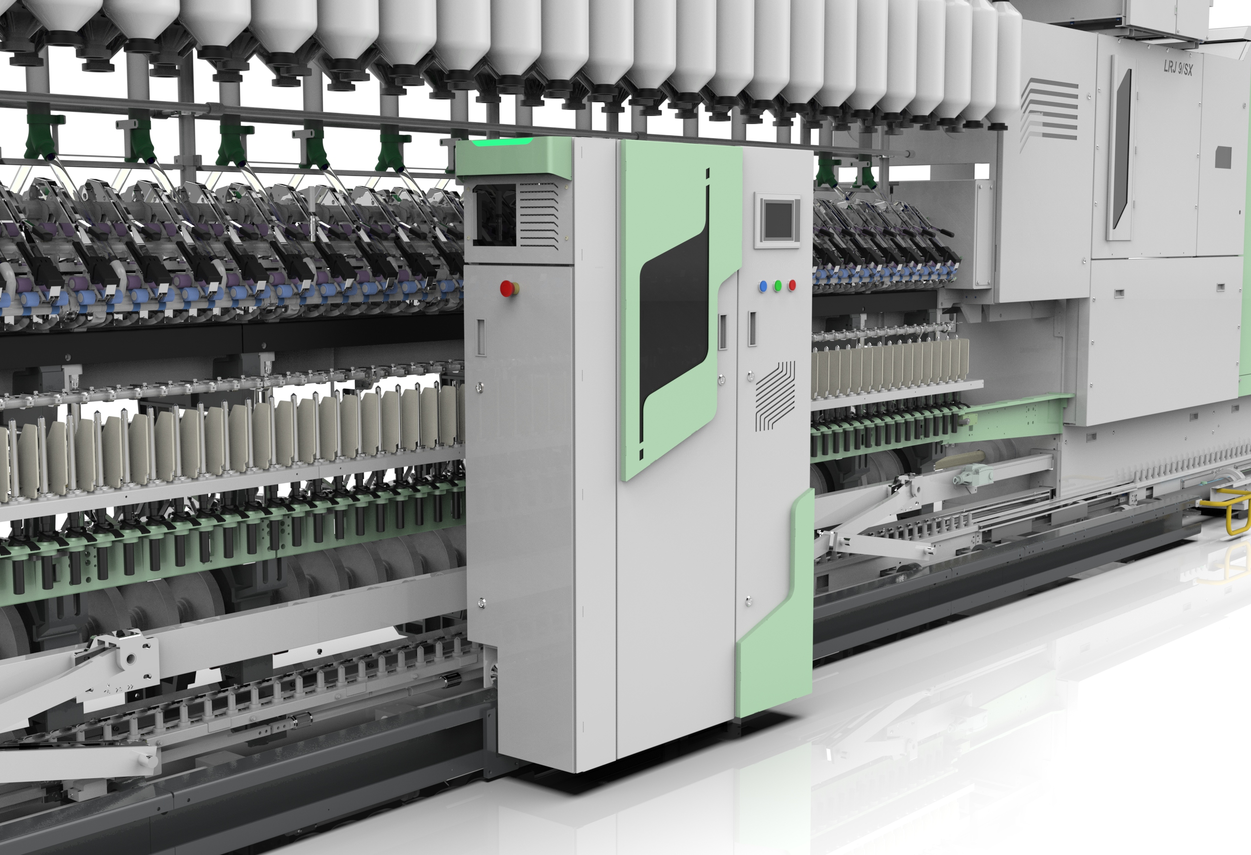 LMW’s As Human auto piecing system for ring spinning machines