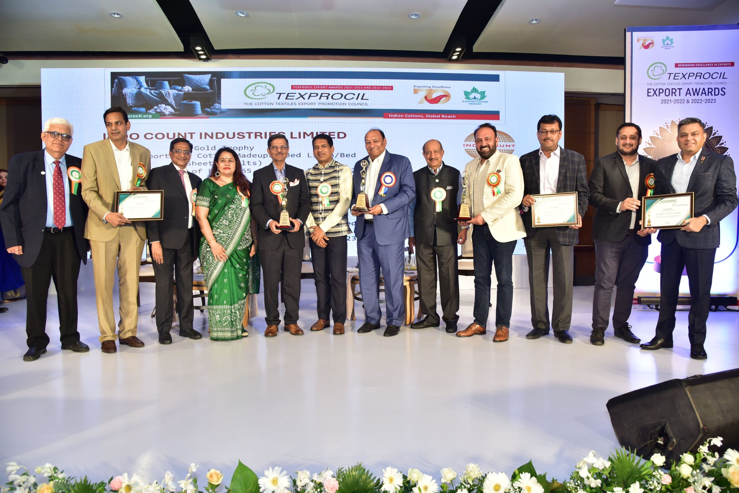 Indo Count Industries receives awards at Texprocil Export Ceremony