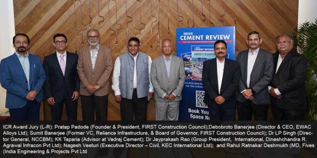 Jury selects Indian Cement Review award winners; Awards to be presented at Cement EXPO 2023